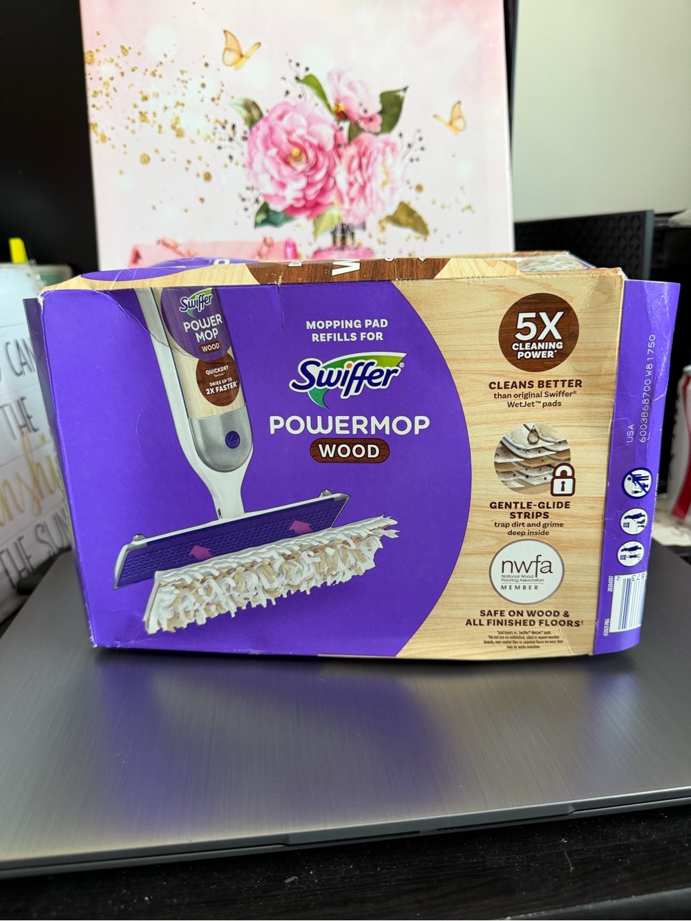Swiffer PowerMop Wood Mopping Pad Refills - Purple/White